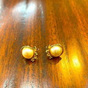 Beautiful faux pearl earrings purchased in Spain.